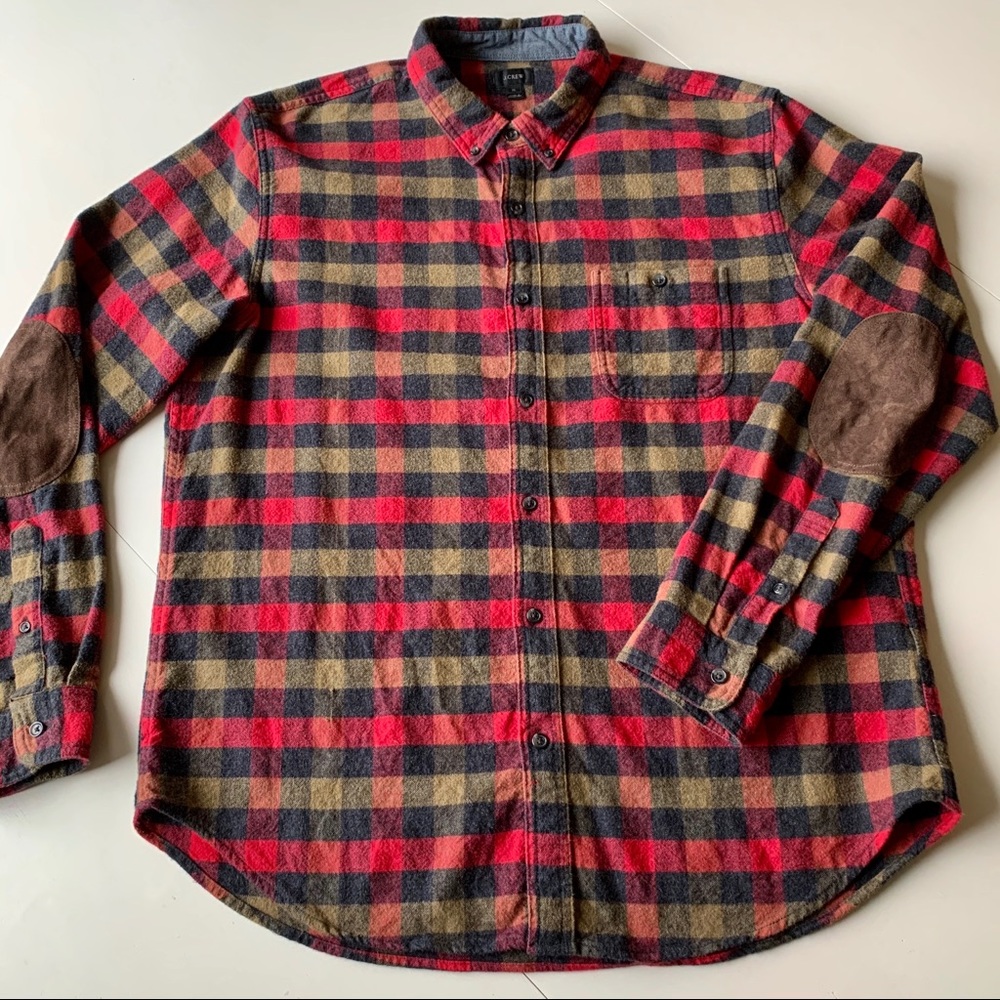 J.Crew flannel with elbow pads
